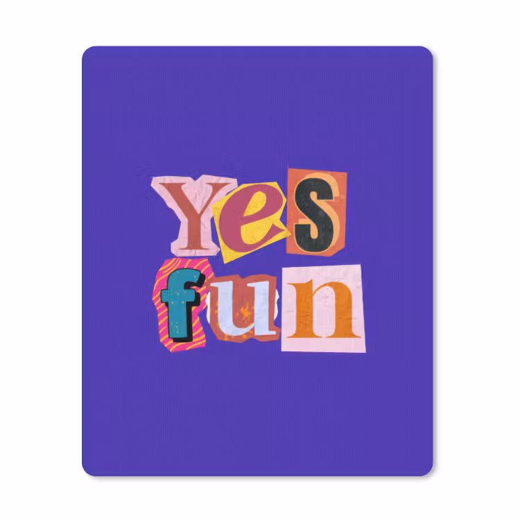 Muismat - Yes fun - Kleurrijk - Collage-stijl — 1