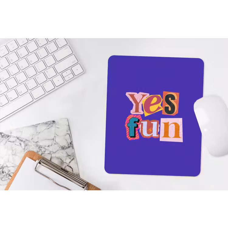 Muismat - Yes fun - Kleurrijk - Collage-stijl — 4