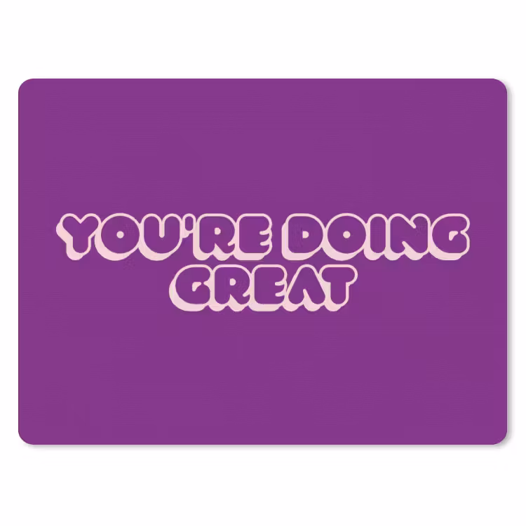 Muismat - You're doing great - Paars - Bubble letters — 1