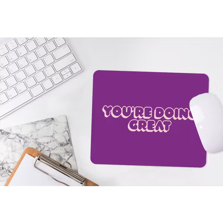Muismat - You're doing great - Paars - Bubble letters — 2