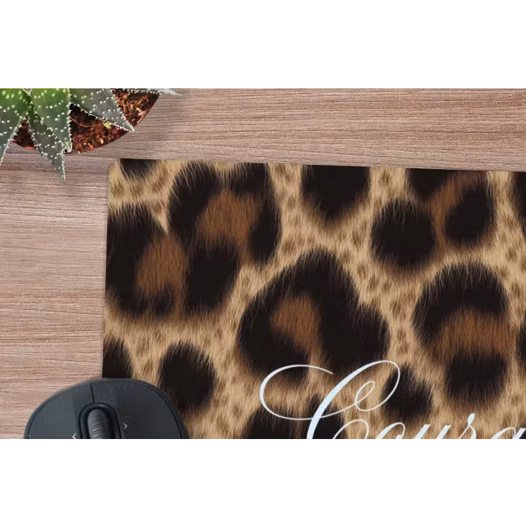Muismat - Luipaardprint - Bruin - Courage - Sierlijk — 4