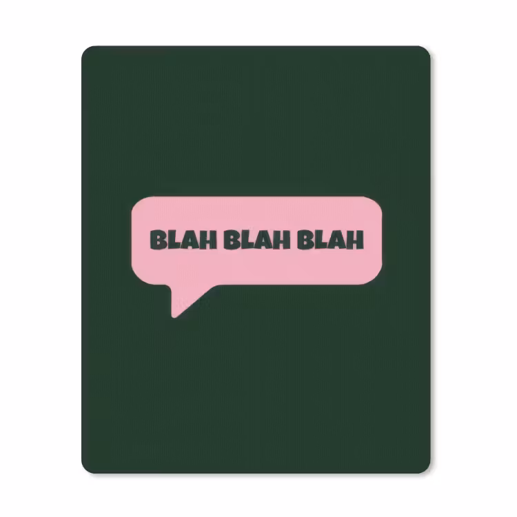 Muismat - Tekstwolk - BLAH BLAH BLAH - Roze — 1