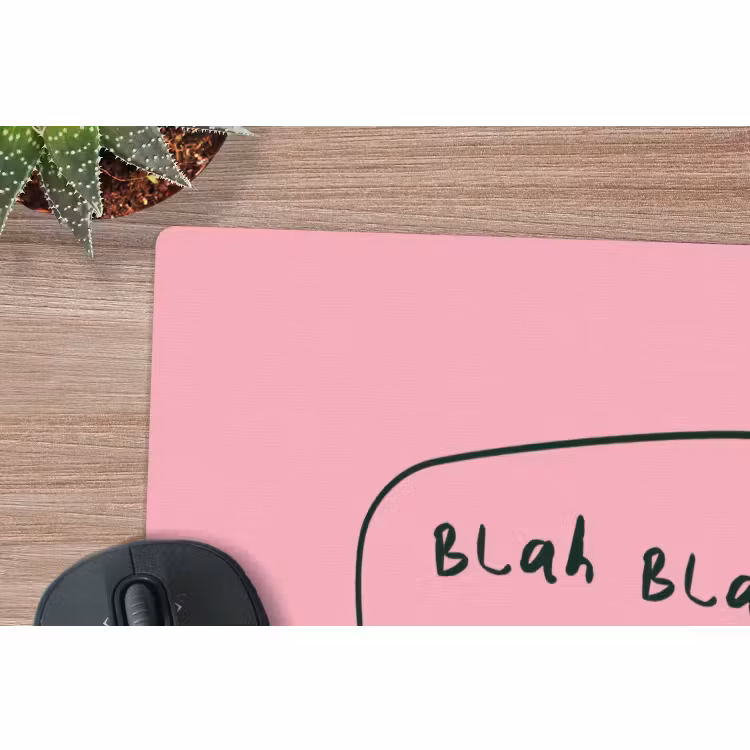 Muismat - Tekstwolkje - BLAH BLAH BLAH - Roze — 4