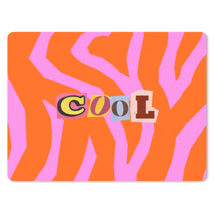 Muismat - Zebraprint - Grafisch - COOL - Oranje — 1