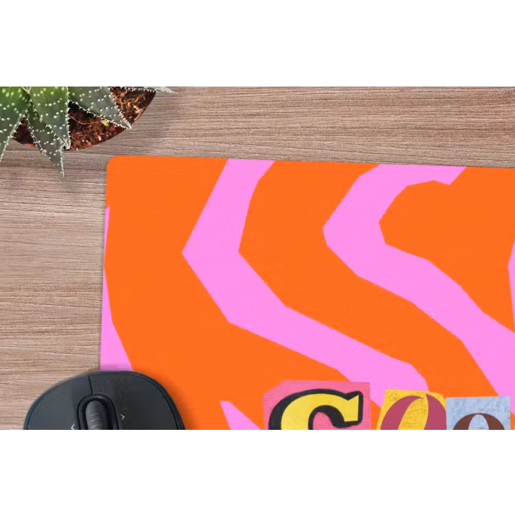 Muismat - Zebraprint - Grafisch - COOL - Oranje — 4