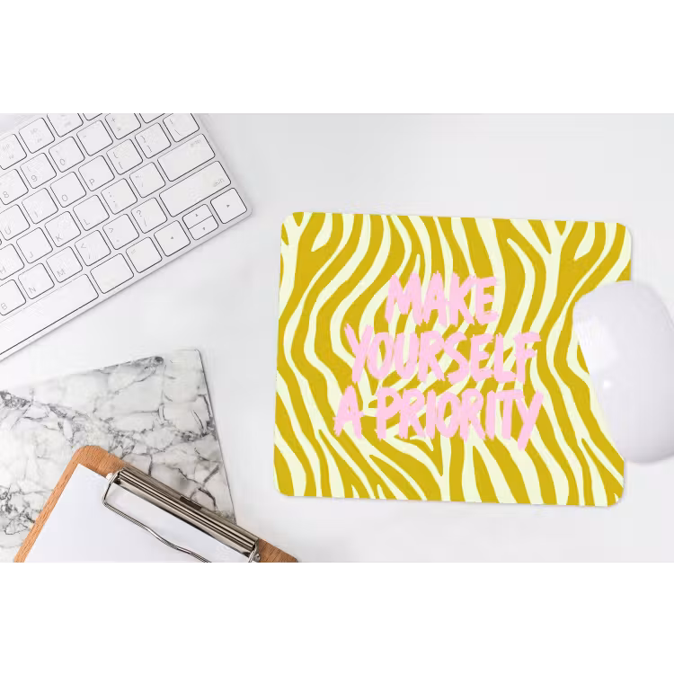 Muismat - Zebraprint - Priority - Roze — 2