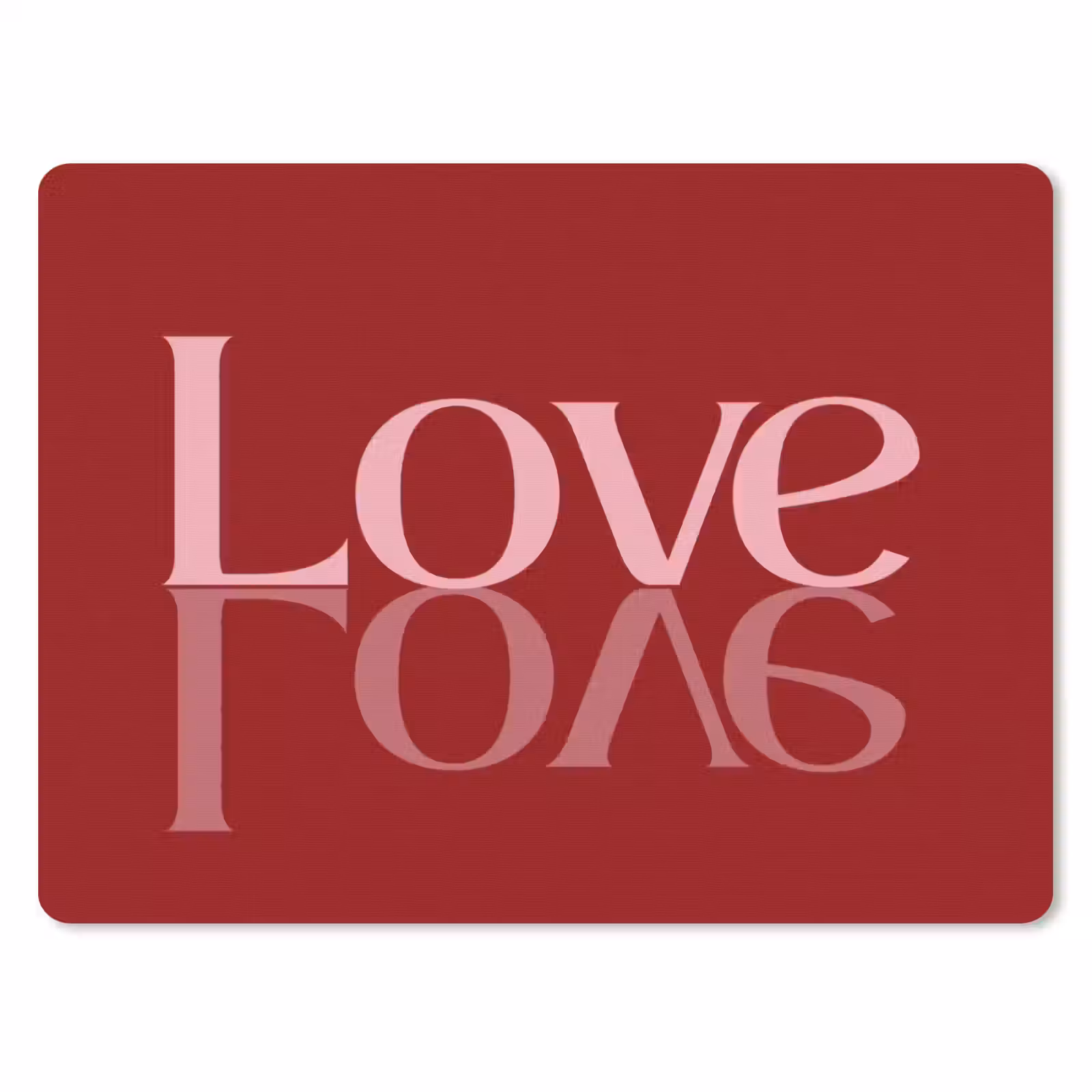 Muismat - Love - Spiegeling - Rood — 1