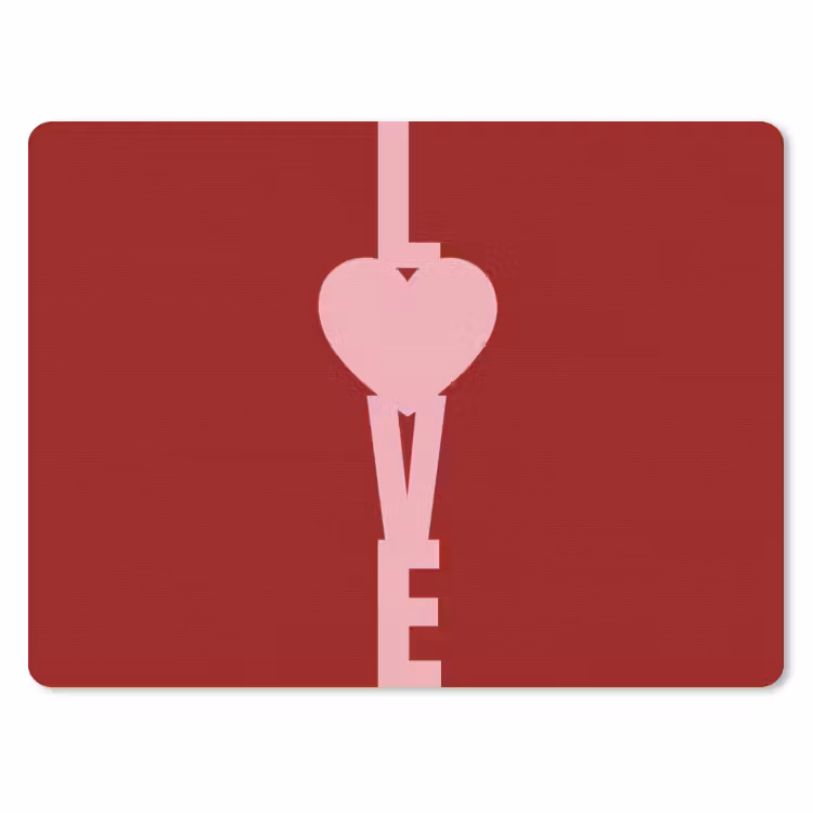 Muismat - Love - Rood - Blokletters — 1