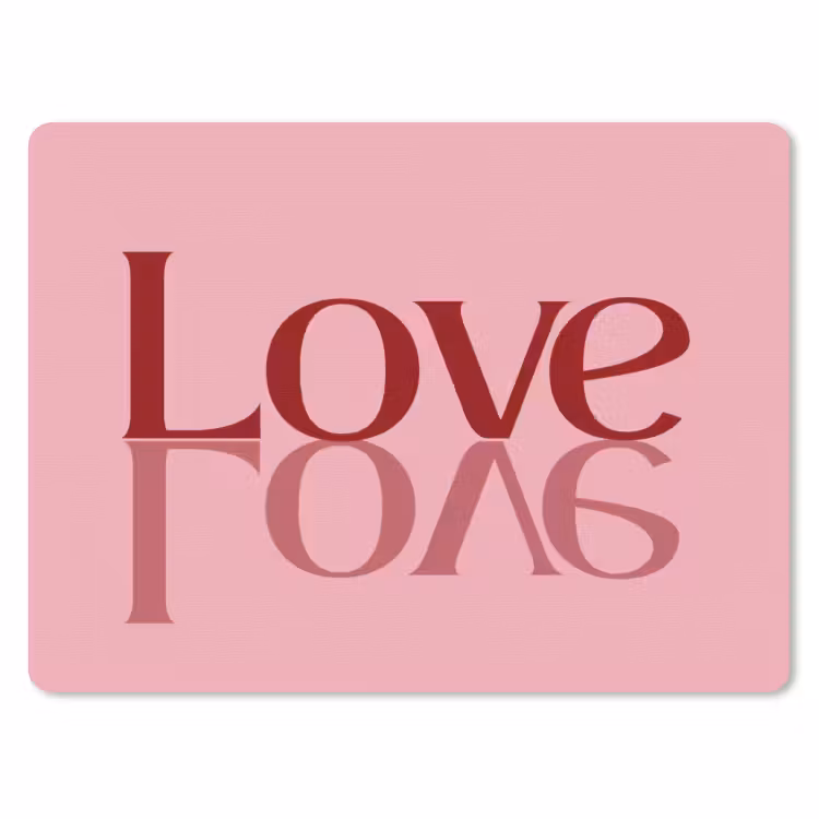 Muismat - Love - Roze - Spiegeling — 1
