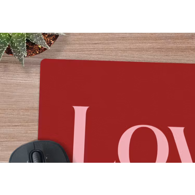 Muismat - Love - Spiegeling - Rood — 4