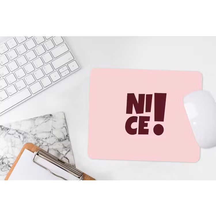 Muismat - Nice - Uitroepteken - Roze — 2