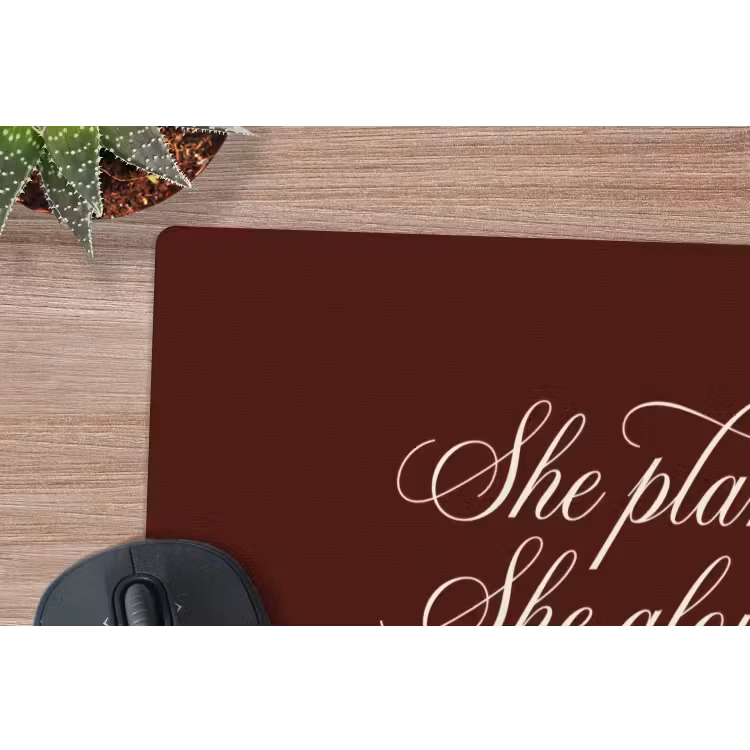 Muismat - She plans she glows she achieves - Rood - Cursief — 4