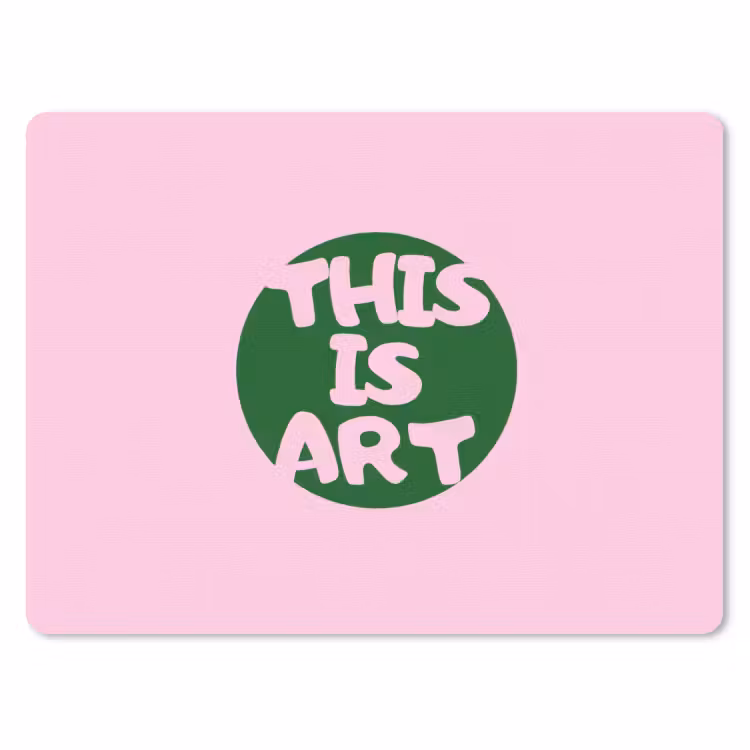 Muismat - This is art - Tekst - Cirkel - Groen — 1