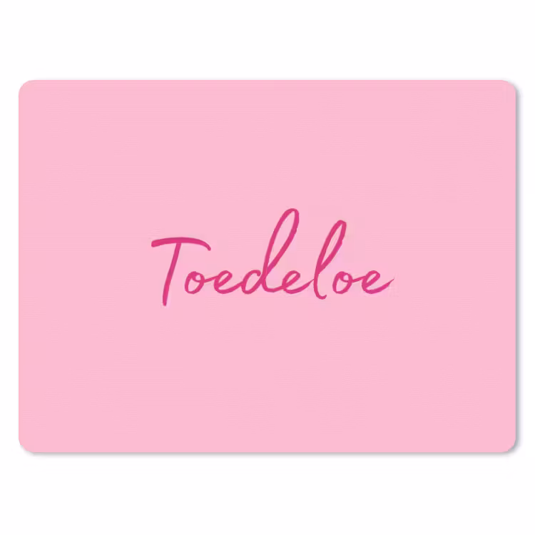 Muismat - Toedeloe - Roze - Minimalistisch — 1
