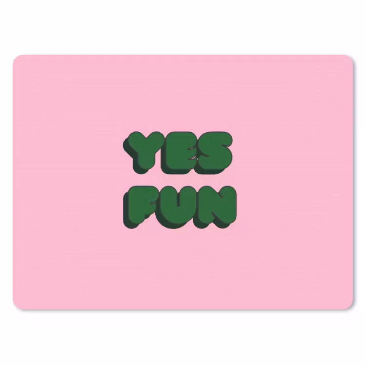 Muismat - Yes fun - Groen - Roze — 1