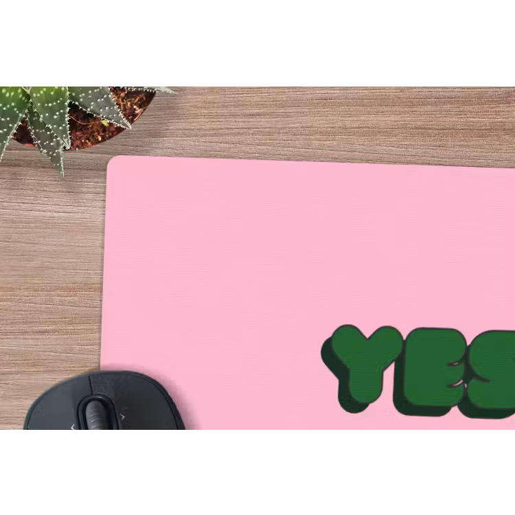 Muismat - Yes fun - Groen - Roze — 4