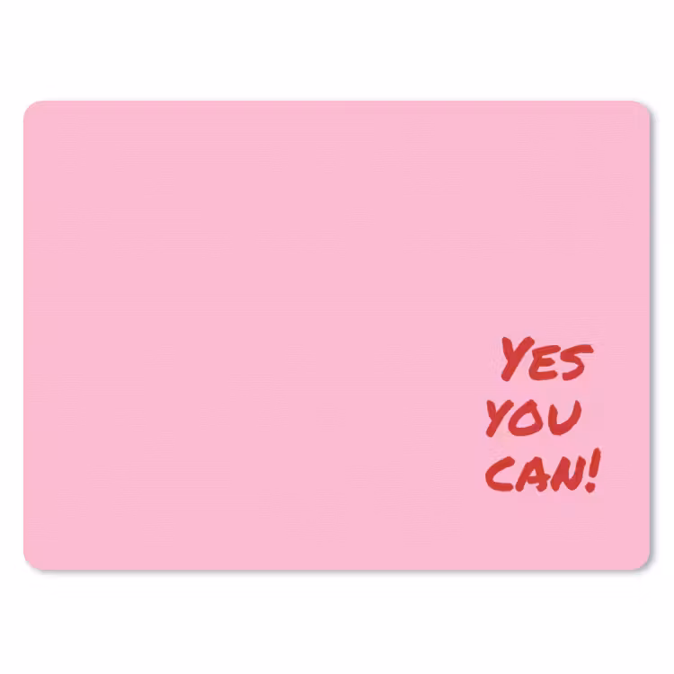 Muismat - Yes you can do it - Rood - Roze — 1