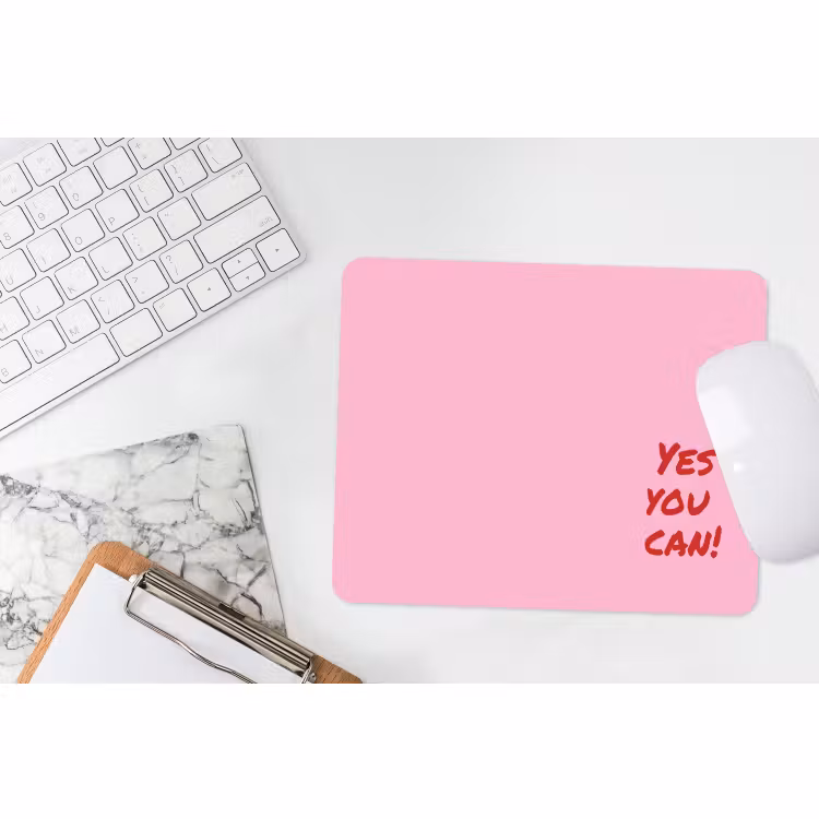 Muismat - Yes you can do it - Rood - Roze — 2