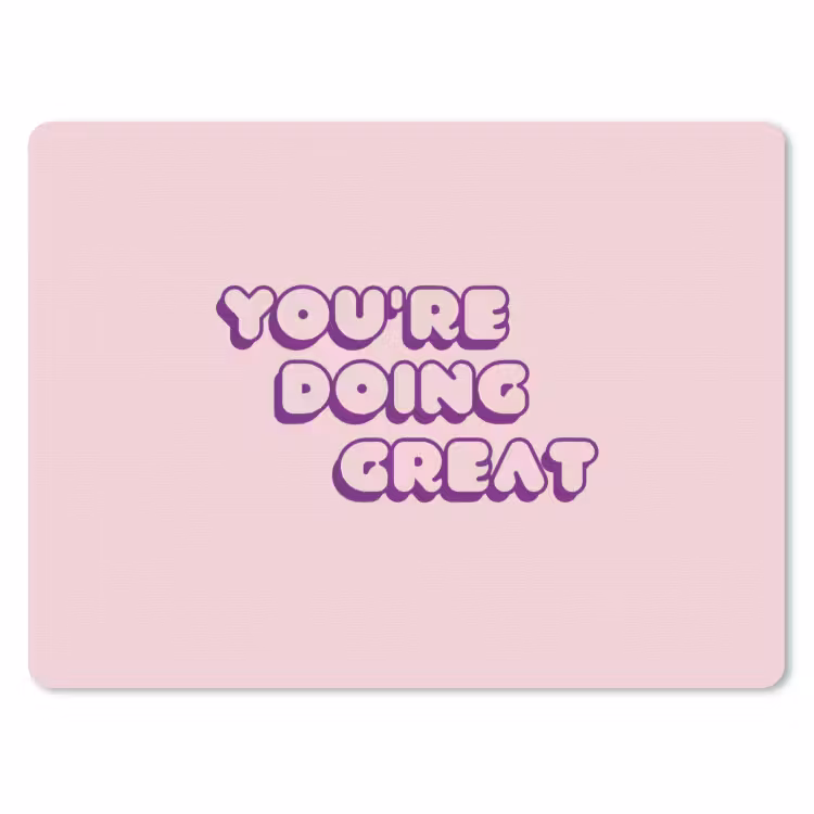 Muismat - You're doing great - Roze - Bubble letters — 1