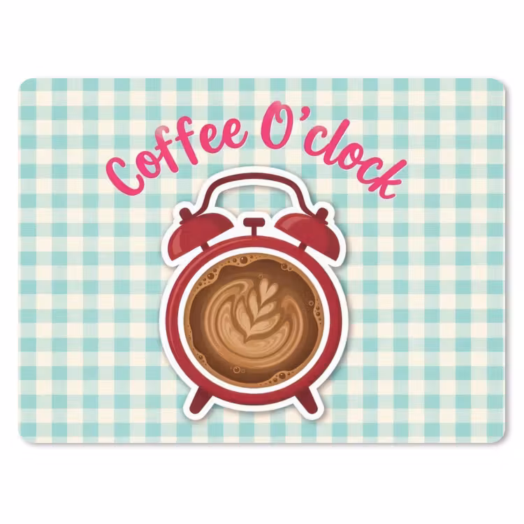 Muismat - Koffie - Klok - Groen — 1