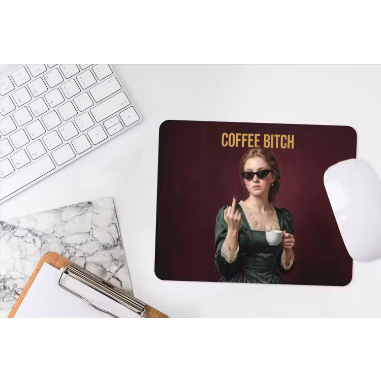 Muismat - Koffie - Vrouw - Middelvinger — 2