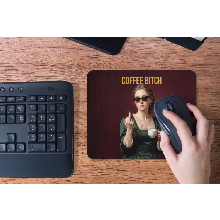 Muismat - Koffie - Vrouw - Middelvinger — 3