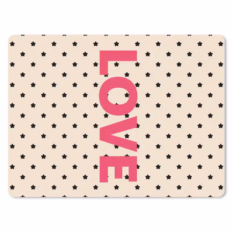 Muismat - Love - Stippen - Roze — 1