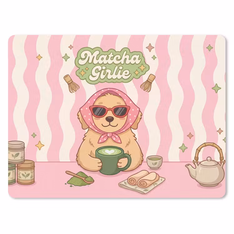 Muismat - Matcha - Hond - Roze - Groen — 1