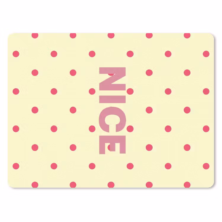Muismat - Nice - Stippen - Roze - Geel — 1