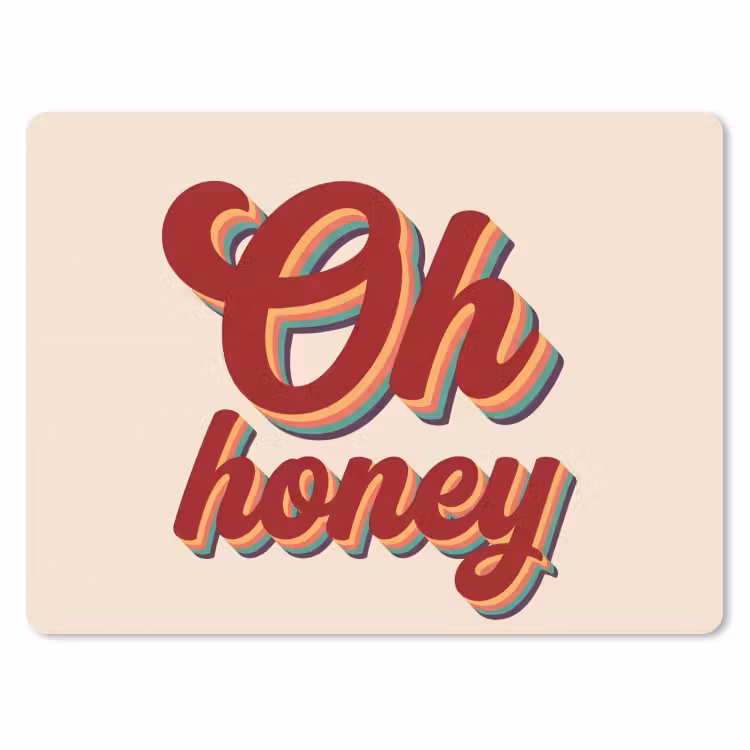 Muismat - Oh honey - Rood - Schaduw — 1