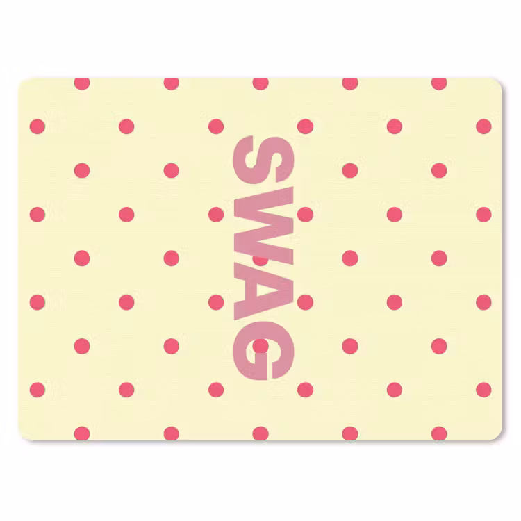 Muismat - Swag - Roze - Stippen - Geel — 1