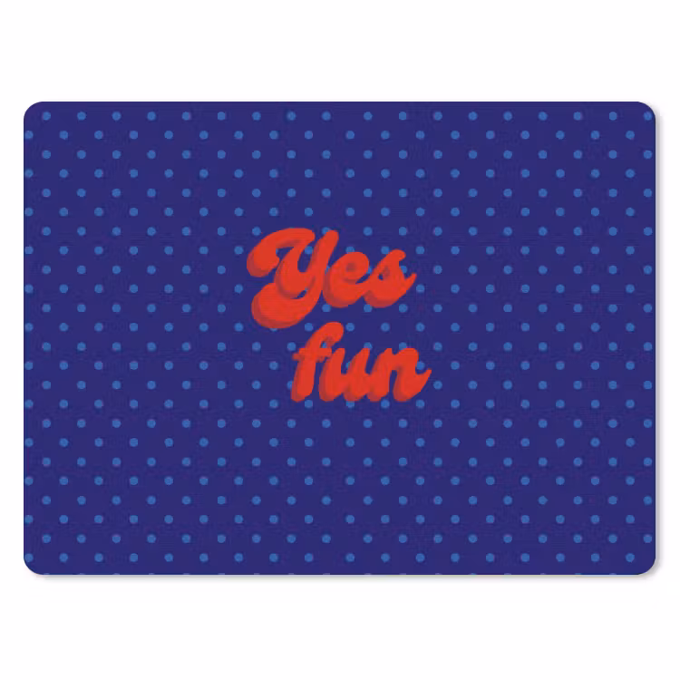 Muismat - Yes fun - Rood - Blauw - Stippen — 1