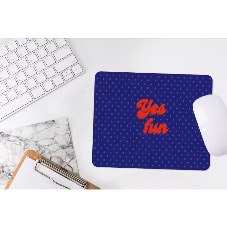 Muismat - Yes fun - Rood - Blauw - Stippen — 2