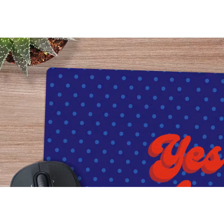 Muismat - Yes fun - Rood - Blauw - Stippen — 4