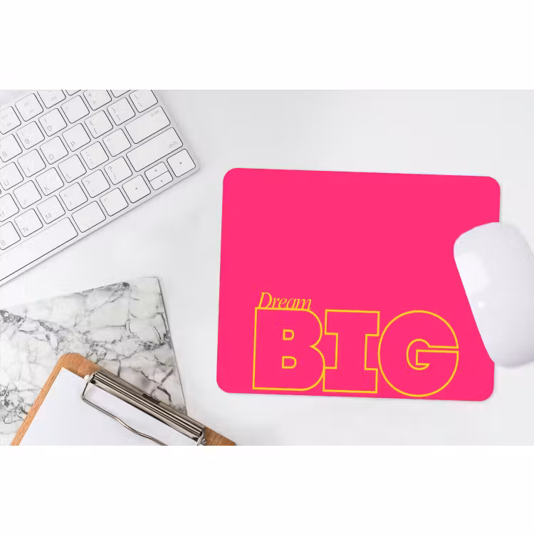 Muismat - Minimalistisch - Roze - Dream big - Grafisch — 2