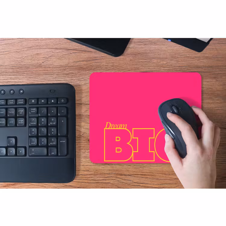Muismat - Minimalistisch - Roze - Dream big - Grafisch — 3