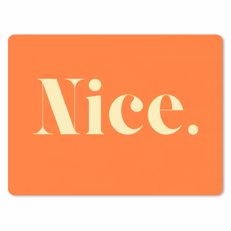 Muismat - Oranje - Gebroken wit - Nice — 1