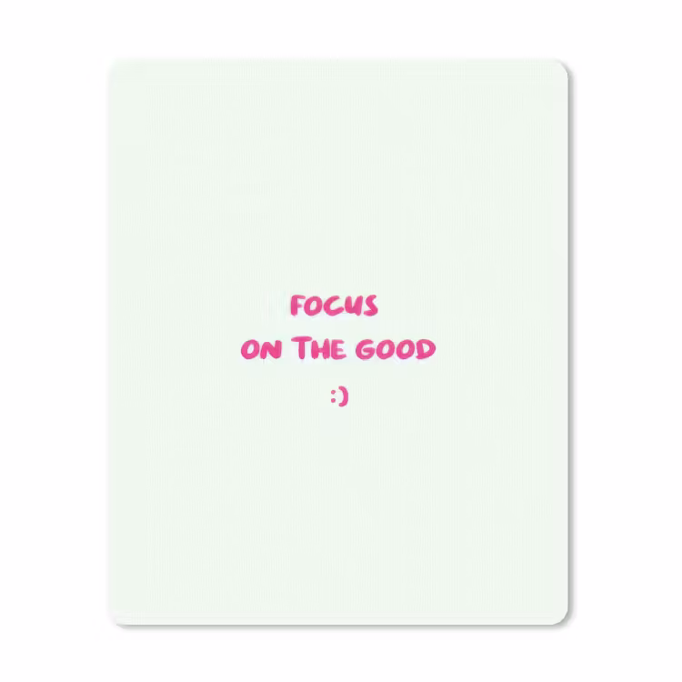 Muismat - Focus - Beige - Roze - Smiley — 1