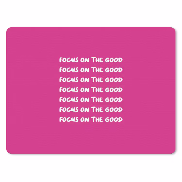 Muismat - Focus on the good - Roze - wit — 1
