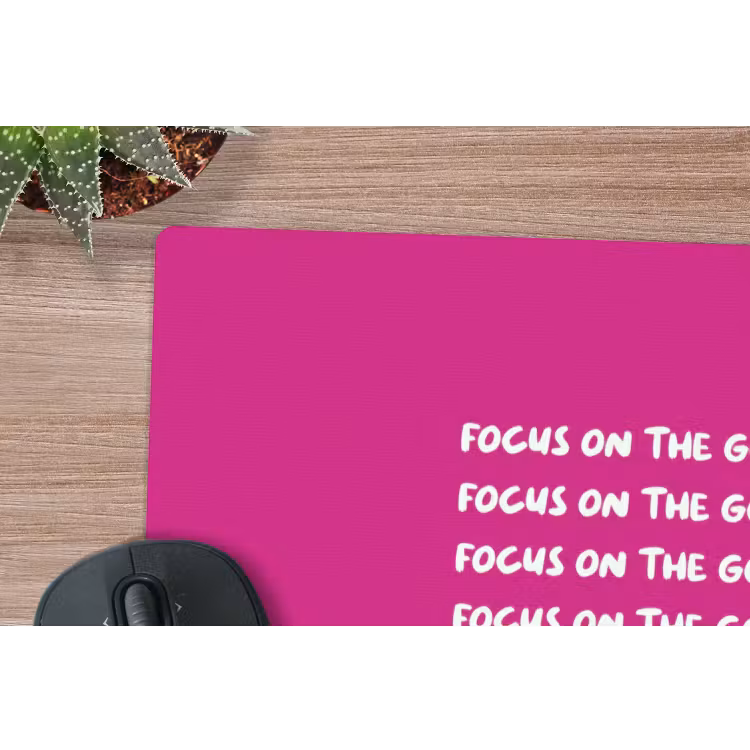 Muismat - Focus on the good - Roze - wit — 4