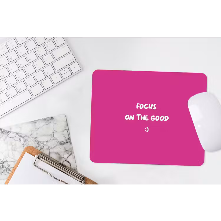 Muismat - Focus - Smiley - Roze — 2