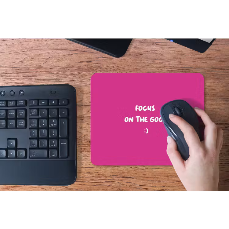 Muismat - Focus - Smiley - Roze — 3