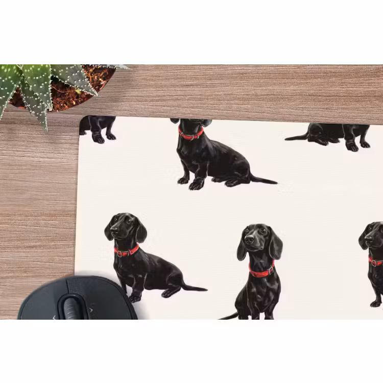 Muismat - Hond - Patroon - Zwart — 4