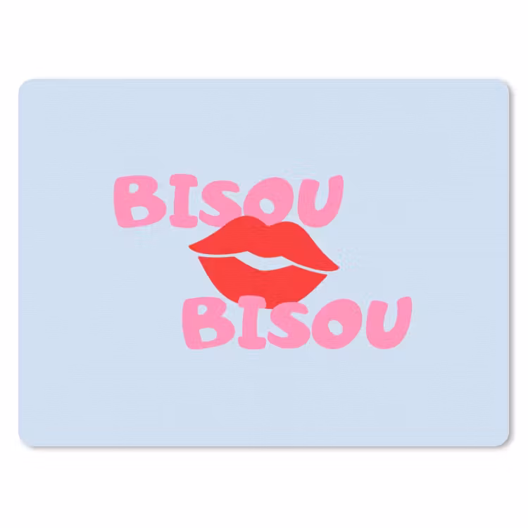 Muismat - Lippen - Bisou - Blauw — 1