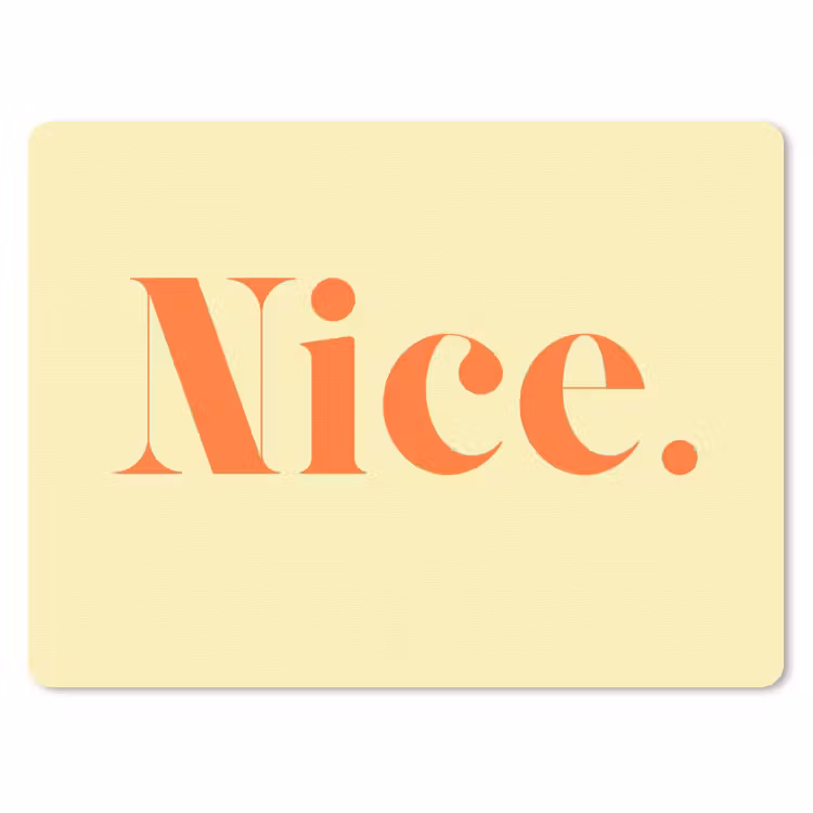 Muismat - Nice - Oranje - Geel - Minimalistisch — 1