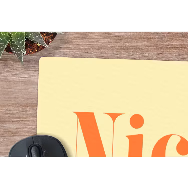 Muismat - Nice - Oranje - Geel - Minimalistisch — 4