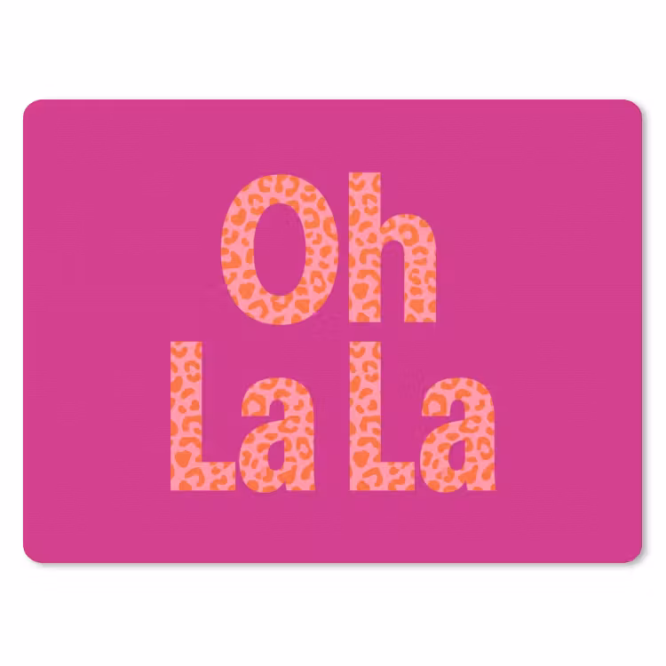 Muismat - Oh la la - Luipaardprint - Roze — 1