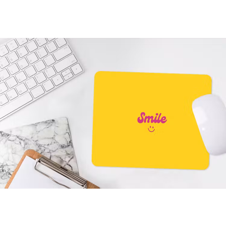 Muismat - Smile - Geel - Roze — 2