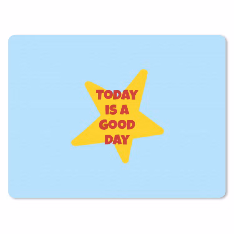 Muismat - Ster - Today is a good day - Blauw — 1