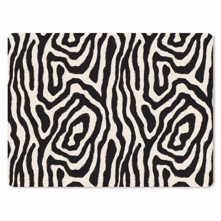Muismat - Zebra - Zwart - Abstract — 1
